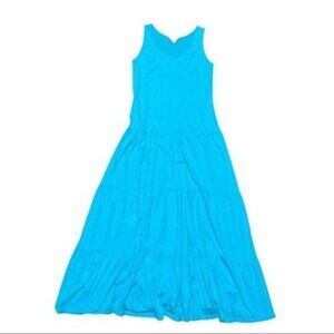 Tommy Bahama Light Blue Tiered Maxi Dress Size M